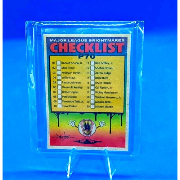 2022 Alex Pardee's MLB Brightmares Checklist #P70 A1 - Picture 3 of 4